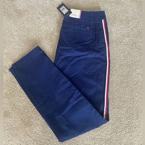 Tommy Hilfiger woman’s Blue Chinos with Red and White Stripe
